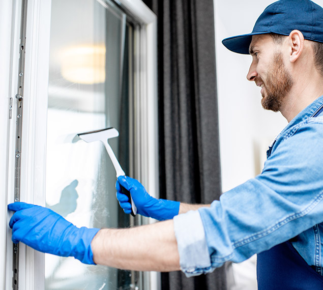 Interior Glass Panel Cleaning Service