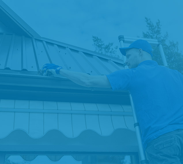 cleaning rain gutters