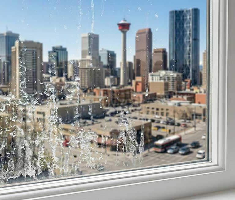 Hard Water Stains on Windows in Calgary