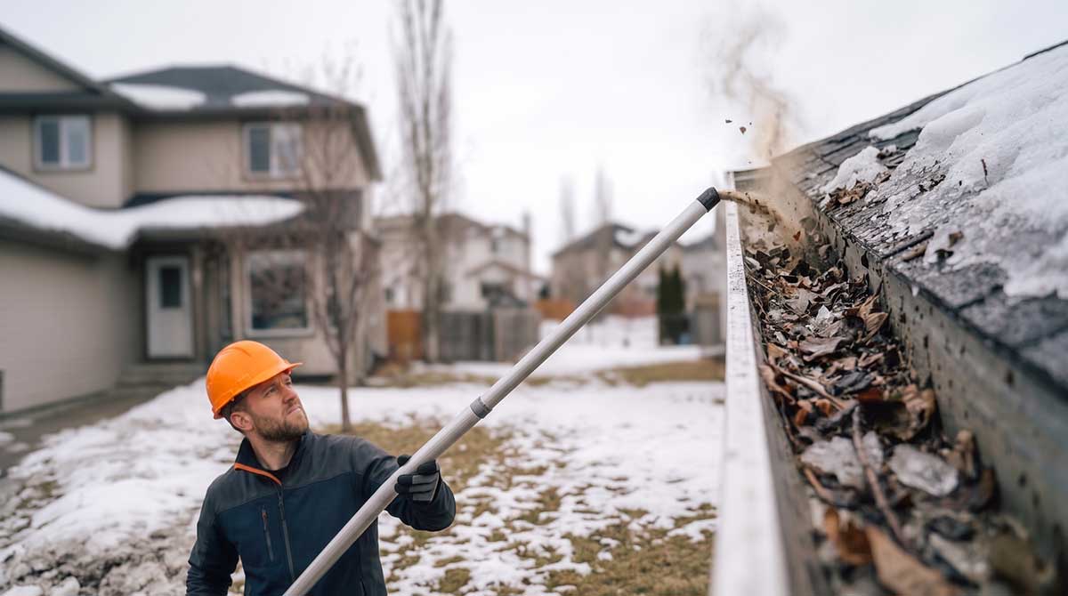 Gutter Cleaning In Edmonton After Snowmelt