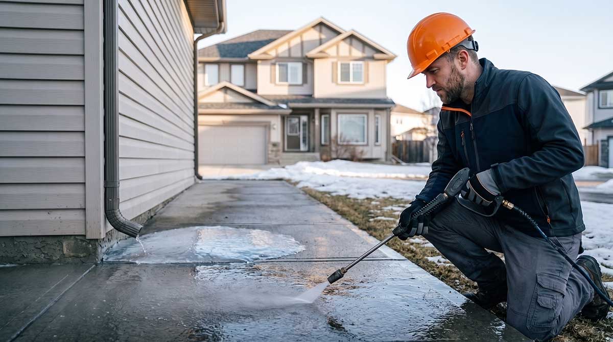 Should Walkways Be Pressure Washed After Snowmelt